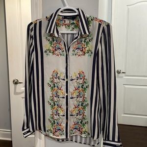 Summery flowy shirt in georgette